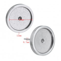 Oceľové náušnicové lôžko 10 mm - puzeta - 1 kus