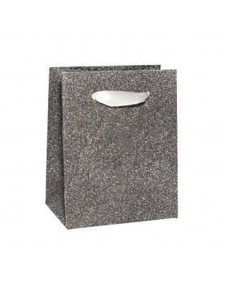 Malá darčeková taška striebristo šedá