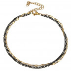 Dvojitý oceľový náramok na nohu