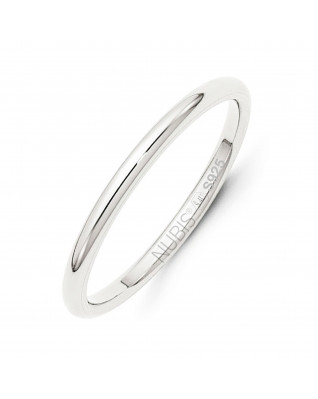 NB101-2 Strieborný snubný prsteň šírka 2 mm