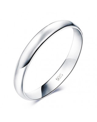 NB101-3 Strieborný snubný prsteň šírka 3 mm