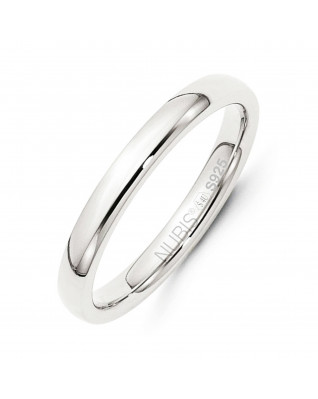 NB101-3 Strieborný snubný prsteň šírka 3 mm