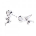 Strieborné náušnice ružičky