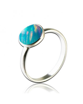 Strieborný prsteň s opálom