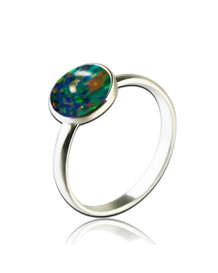 Strieborný prsteň s opálom