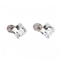 Strieborné náušnice Crystals from Swarovski®, Crystal