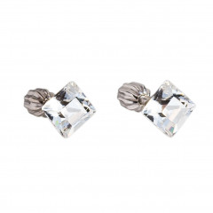 Strieborné náušnice Crystals from Swarovski®, Crystal