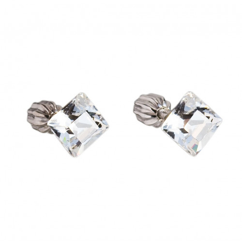 Strieborné náušnice Crystals from Swarovski®, Crystal