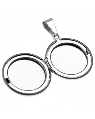 Oceľový prívesok - medailón otvárací kruh