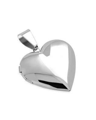 Oceľový prívesok - medailón otváracie srdce