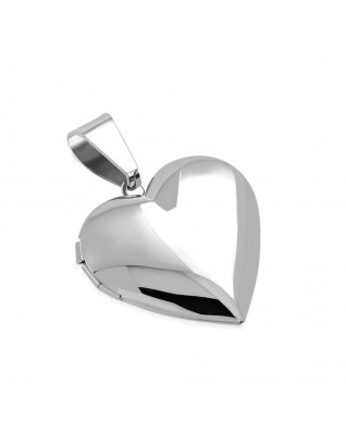 Oceľový prívesok - medailón otváracie srdce