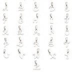 Oceľový prívesok - písmenko - iniciála