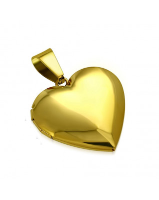 Oceľový prívesok - medailón otváracie srdce