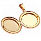 Pozlátený oceľový prívesok - medailón otvárací kruh