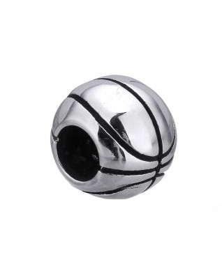 Navliekací oceľový prívesok korálek - baseballová lopta