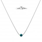 Oceľový opálový náhrdelník - gulička 5 mm