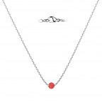 Oceľový opálový náhrdelník - gulička 5 mm