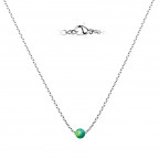 Oceľový opálový náhrdelník - gulička 5 mm