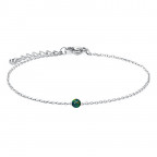 Oceľový náramok s opálom - gulička 5 mm