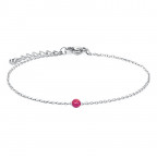 Oceľový náramok s opálom - gulička 5 mm