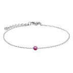 Oceľový náramok s opálom - gulička 5 mm