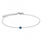 Oceľový náramok s opálom - gulička 5 mm