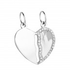 Strieborný prívesok so zirkónmi