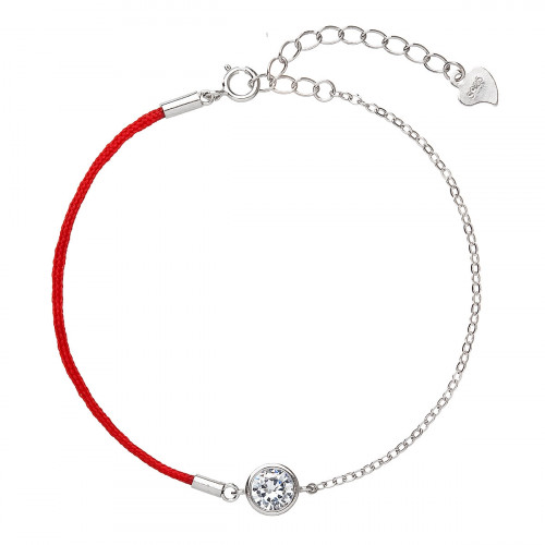 Náramok proti uhranutiu strieborný kulatý kryštálom