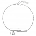 Strieborný náramok so zirkónmi