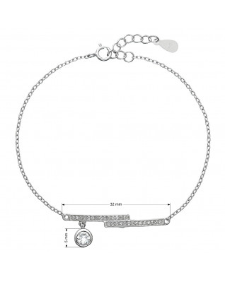 Strieborný náramok so zirkónmi