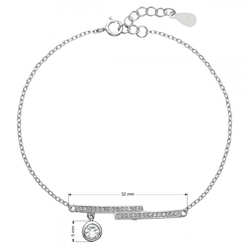 Strieborný náramok so zirkónmi