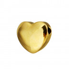 Pozlátený navliekací oceľový prívesok korálik srdiečko