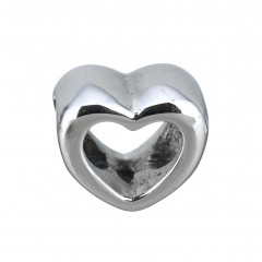 Navliekací oceľový prívesok korálik srdiečko