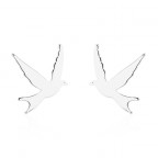 Oceľové náušnice lastovičky