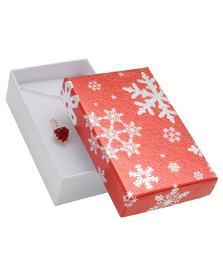 Vianočná darčeková krabička na súpravu - červené viečko