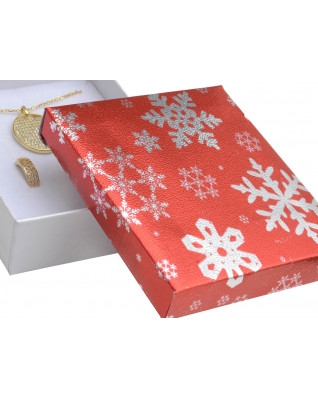 Vianočná darčeková krabička na súpravu - červené viečko