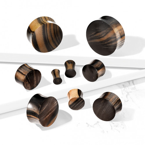 Plug do ucha Ebony wood