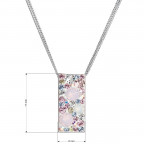 Strieborný náhrdelník so Swarovski kryštálmi, Magic Rose