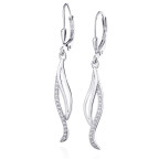 Visiace náušnice so zirkónmi