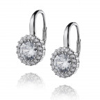 Strieborné dámske náušnice so zirkónmi