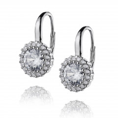 Strieborné dámske náušnice so zirkónmi