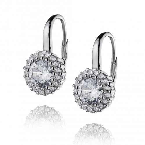 Strieborné dámske náušnice so zirkónmi