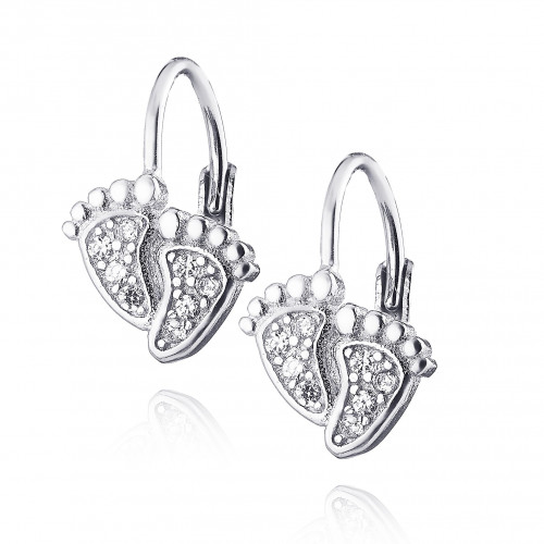 Strieborné dievčenské náušnice stopy