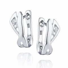 Strieborné náušnice so zirkónmi