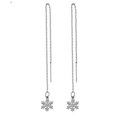 Prevliekacie oceľové náušnice snehové vločky