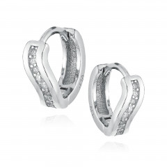 Strieborné náušnice krúžky so zirkónmi