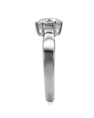 Oceľový prsteň so zirkónom