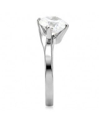 Oceľový prsteň so zirkónom