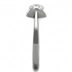 Oceľový prsteň so zirkónom