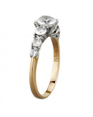 Oceľový prsteň so zirkónmi